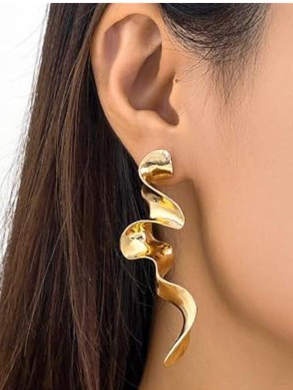 Fashion Gold Irregular Geometric Drop Dangle Earrings for Women Boho Style
